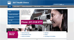 Desktop Screenshot of healthclinics.qut.edu.au