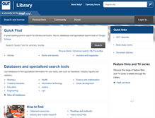 Tablet Screenshot of library.qut.edu.au