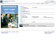 Tablet Screenshot of governance.qut.edu.au