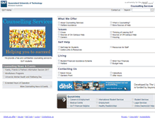 Tablet Screenshot of counselling.qut.edu.au