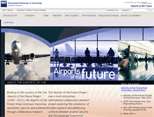 Tablet Screenshot of airportsofthefuture.qut.edu.au